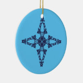 Croix chrétienne avec ornement bleu (Droite)