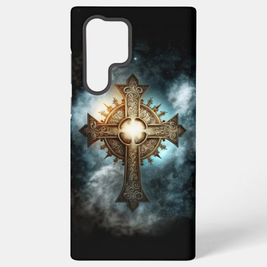 Croix chrétienne céleste Samsung Galaxy Coque (Verso)