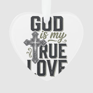Croix Chrétienne Dieu Est Mon Véritable Amour Vect