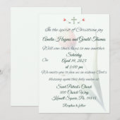 Croix chrétienne et Faire-part de mariage tulipe (Devant / Derrière)