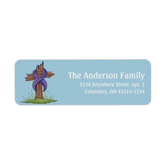 Croix chrétienne Étiquettes de adresse de vacances (Devant)