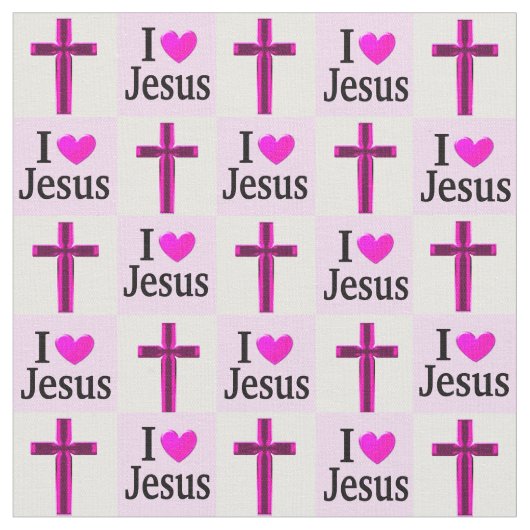 CROIX CHRÉTIENNE J'ADORE LE TISSU JÉSUS (Fermer)