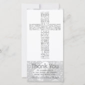 Croix chrétienne Jean 14 Merci de sympathie 3 (Devant)