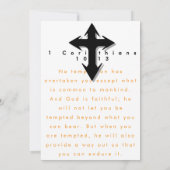 Croix chrétienne Versets Pâques Noël carte postale (Dos)