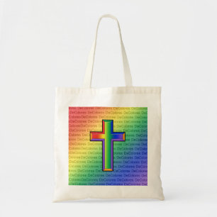Croix d'arc-en-ciel avec le sac fourre-tout à