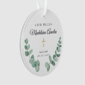 Croix de baptême Dieu bénisse (devant)