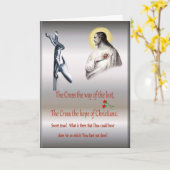 Croix de carte de voeux du Christ, religieuse (Fleur jaune)