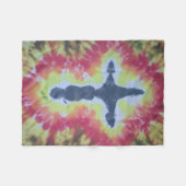 croix de couverture d'ouatine de tiedye (Devant (Horizontal))