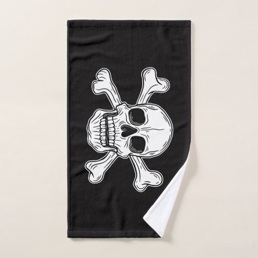 croix de crâne pirate (Serviette à main)
