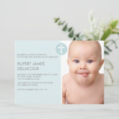 Croix de Diamant Bleu - Invitation Christening Pho (Debout devant)