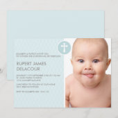 Croix de Diamant Bleu - Invitation Christening Pho (Devant / Derrière)
