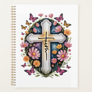Croix de foi florale
