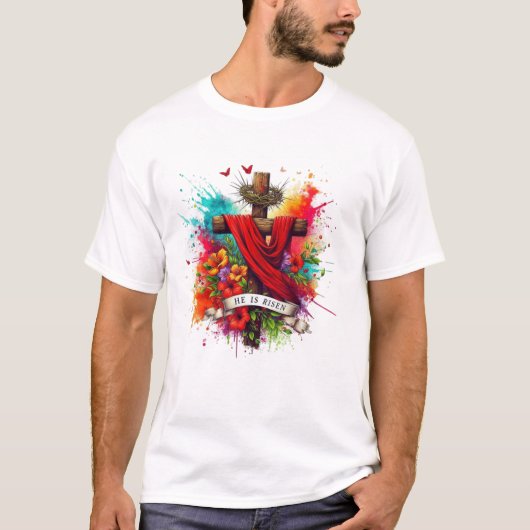 Croix de foi : T-shirt de Jésus Inspirationnel" (Devant)