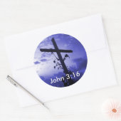 Croix de Jésus du Calvaire Jean 3:16 Sticker (Enveloppe)