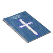 Croix de la foi bleue Bible Verse Journal (Côté Droit)