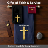 Croix de la foi chrétienne d'or avec monogramme