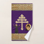 Croix de l'église maronite et Saints Guest and Gia (Serviette à main)