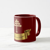 Croix de l'Église maronite Mug cadeau personnalisé (Devant droit)