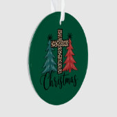 Croix de léopard Arbres de Noël Chrétiens  (devant)