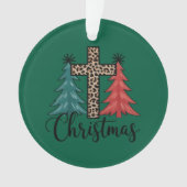 Croix de léopard Arbres de Noël Chrétiens  (devant)