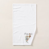 Croix de Pâques joyeuse avec lis de Pâques (Serviette à main)