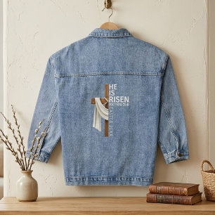 Croix de Pâques vintage personnalisée Il est ressu