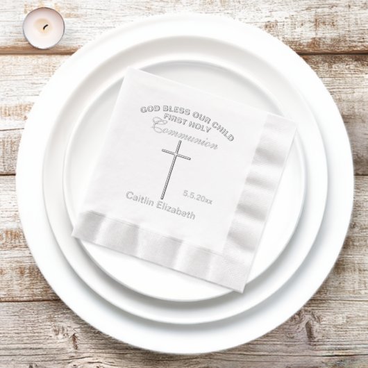 Croix de première communion Nom Date (Initiation)