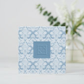 Croix de Quatrefoil et invitation bleue de mariage (Debout devant)