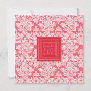 Croix de Quatrefoil et invitation rouge de mariage