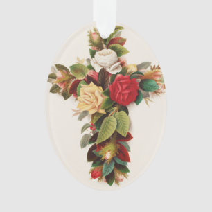 Croix de roses, illustration de l'ère victorienne