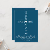 Croix de typographie Enregistrer la carte Dates (Devant/Arrière en situation)