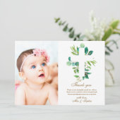 Croix d'Eucalyptus et Carte de remerciements de ba (Debout devant)