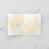Croix d'or doux Baptême invitation pliée (Intérieur)