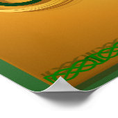 Croix d'or et affiche Shamrock (Coin)