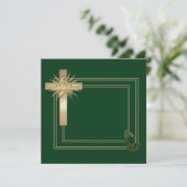 Croix d'or et invitations de prière de mains (Debout devant)