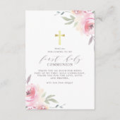 Croix d'or moderne Premier Merci de communion sain (Devant)