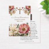 Croix d'or Roses rouges Sympathie Condolence Carte (Bureau)