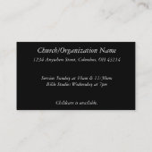 Croix d'or sur cartes de visite blancs/noirs (Dos)