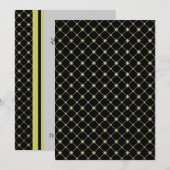 Croix d'or sur invitation personnalisée Black Eleg (Devant / Derrière)