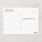 Croix dorée de première communion, Invitation élég (Dos)