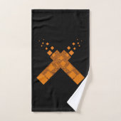 Croix du culte rituel gothique Feu païen orange no (Serviette à main)