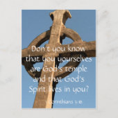 Croix du monastère avec Écriture - Carte pour note (Devant)