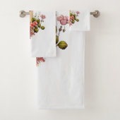 Croix en bois élégante aux fleurs roses (En situation)