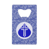 Croix en forme de larme sur fond bleu (Devant)
