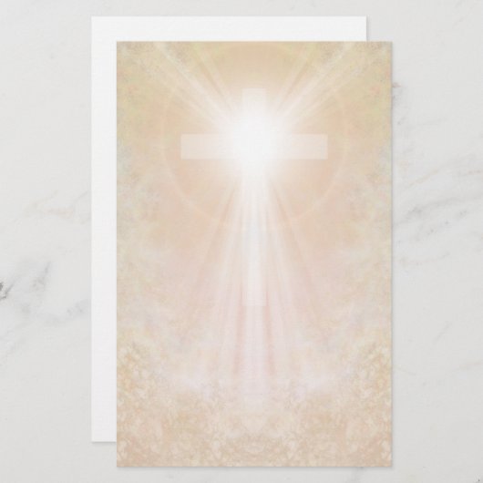 Croix en papeterie d'or (Devant / Derrière)