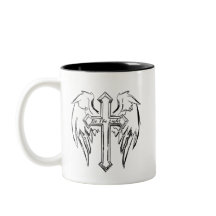 Croix et ailes "Be the Light" Café Mug