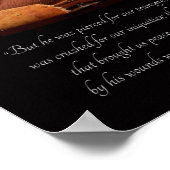 Croix et communion Isaïe 53:5 Écriture Poster (Coin)