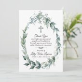 Croix et couronne funéraire Memorial Merci Cartes (Debout devant)