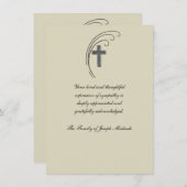 Croix et fougère (crème) - Merci de perte pas (Devant / Derrière)