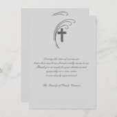 Croix et foune - Bereavement Merci Carte pour note (Devant / Derrière)